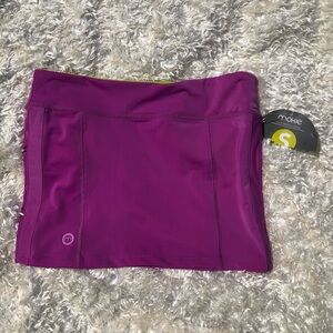 New Moxie Epaulette Purple Active Cycling Skirt with Hidden Pocket Size S